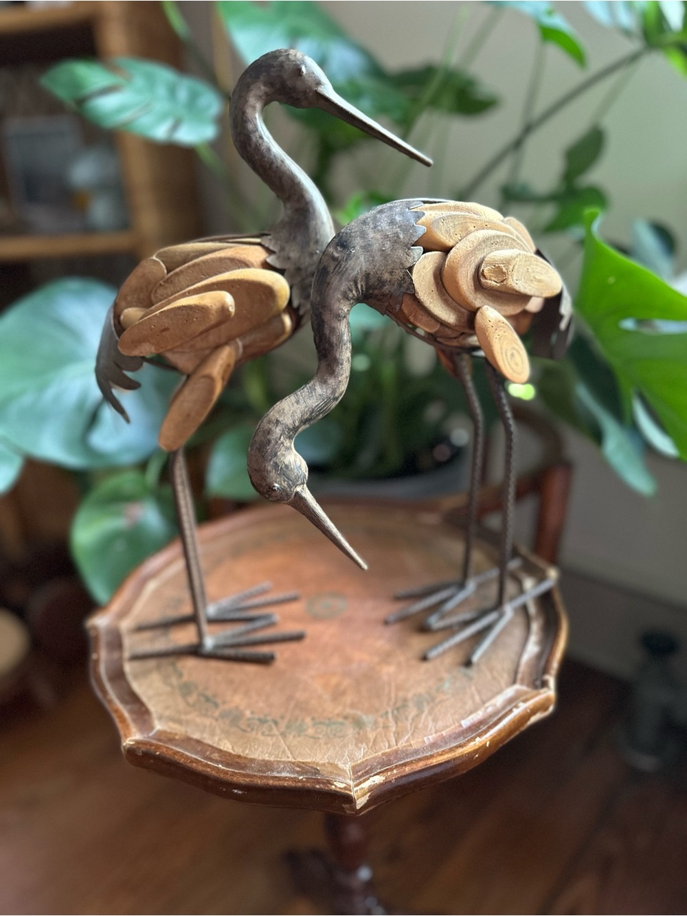 Pair of Vintage MCM Bird Statues Egrets